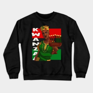 Happy Kwanzaa Day Kinara Candles Crewneck Sweatshirt